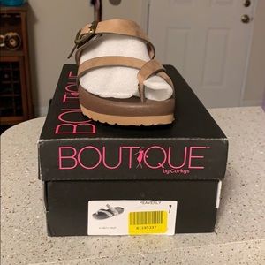 Corky’s heavenly taupe sandal NWB